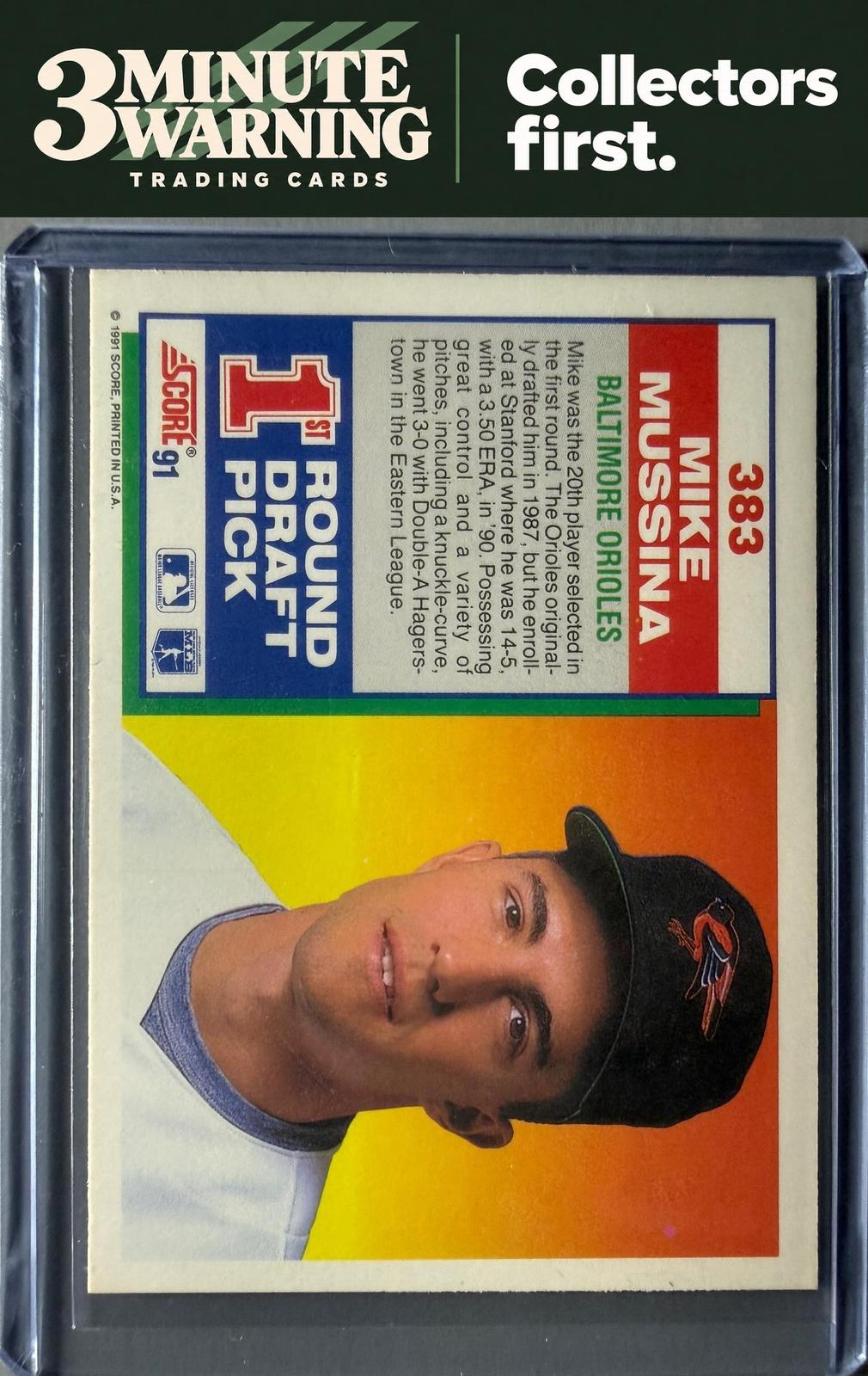 1991 Score #383 Mike Mussina