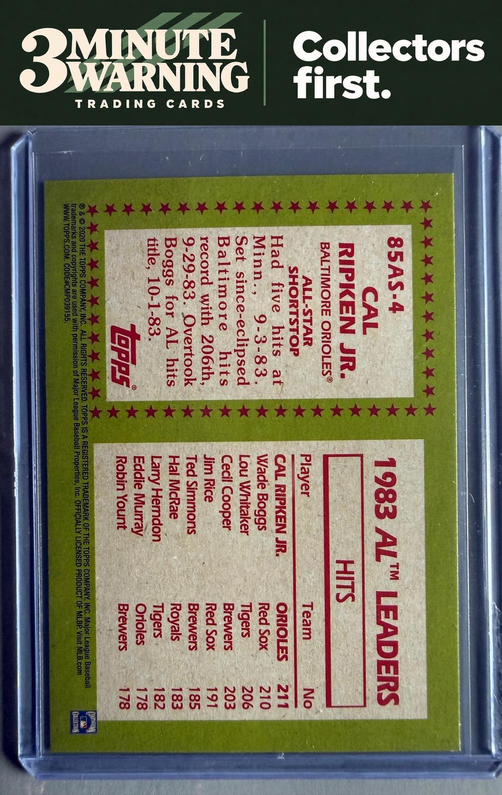 2020 Topps #85AS-4 Cal Ripken Jr. 1985 Topps Baseball 35th Anniversary All-Stars