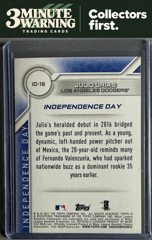2017 Topps #ID-16 Julio Urias Independence Day