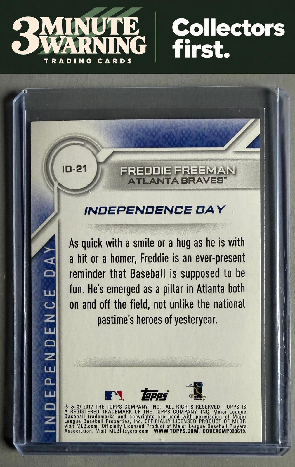 2017 Topps #ID-21 Freddie Freeman Independence Day