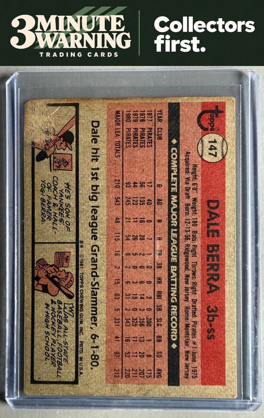 1981 Topps #147 Dale Berra