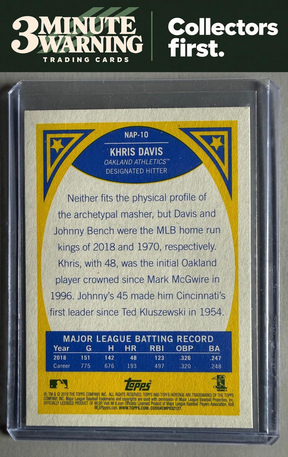 2019 Topps Heritage #NAP-10 Khris Davis New Age Performers