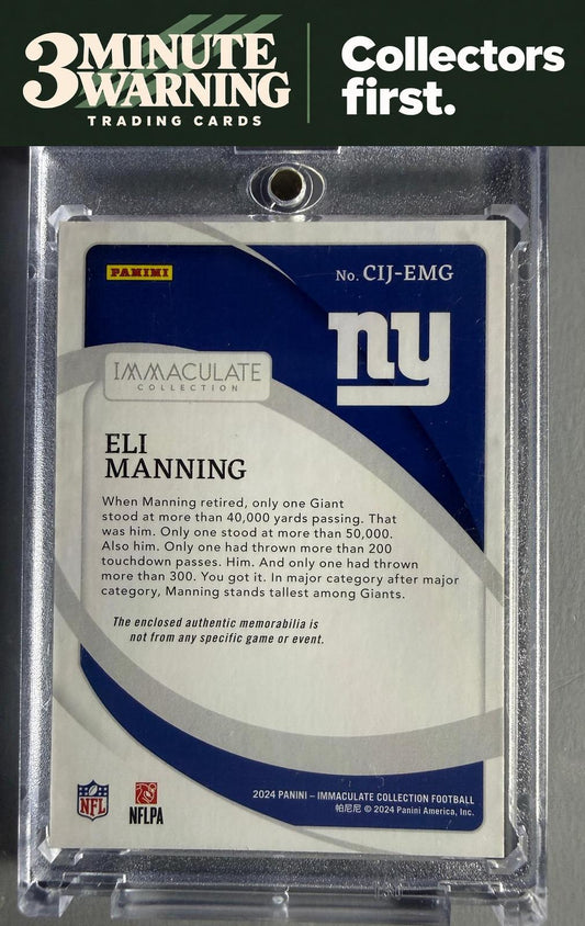 2024 Panini Immaculate Collection #CIJ-EMG Eli Manning Jerseys #/99