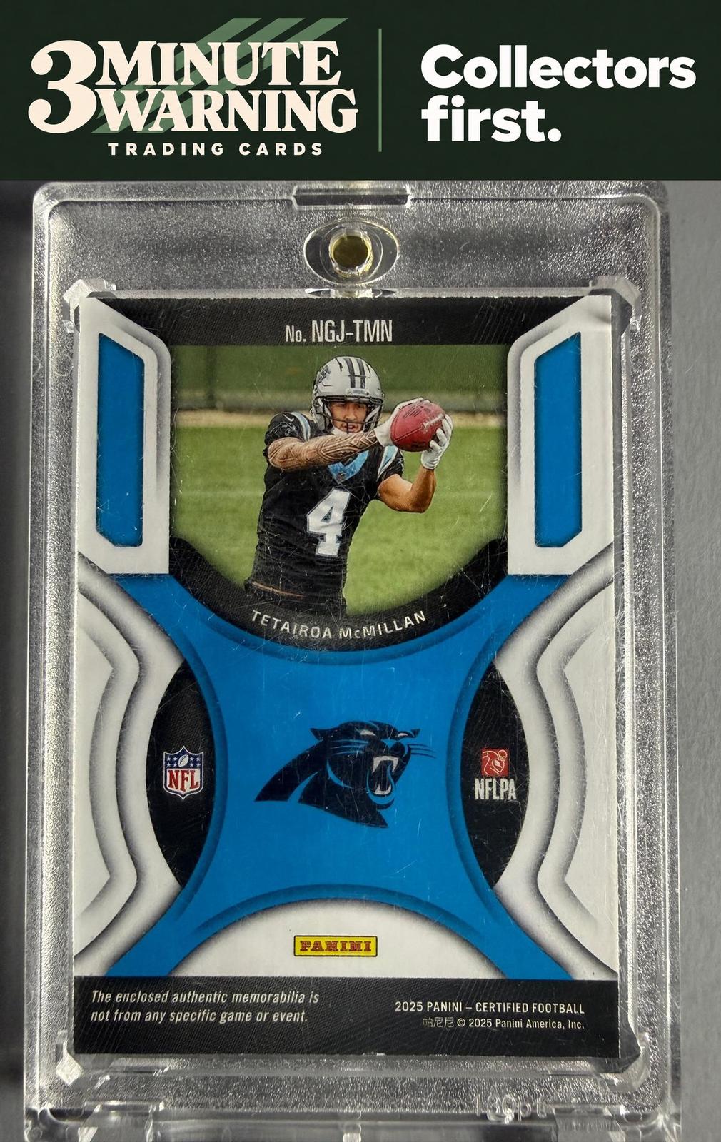 2025 Panini Certified #NGJ-TMN Tetairoa McMillan Jerseys Mirror Purple #/399