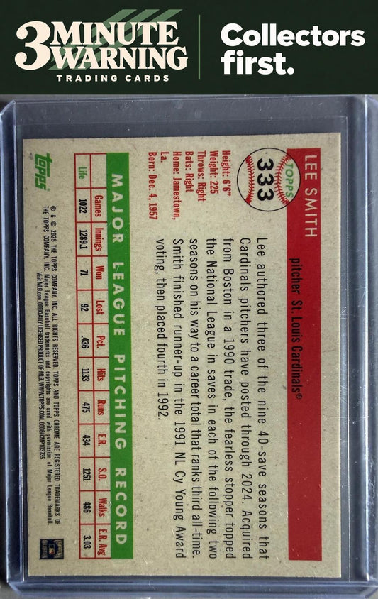 2025 Topps Chrome Platinum #333 Lee Smith Topps Refractor #/499