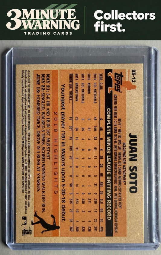 2018 Topps Update #83-12 Juan Soto 1983 Topps