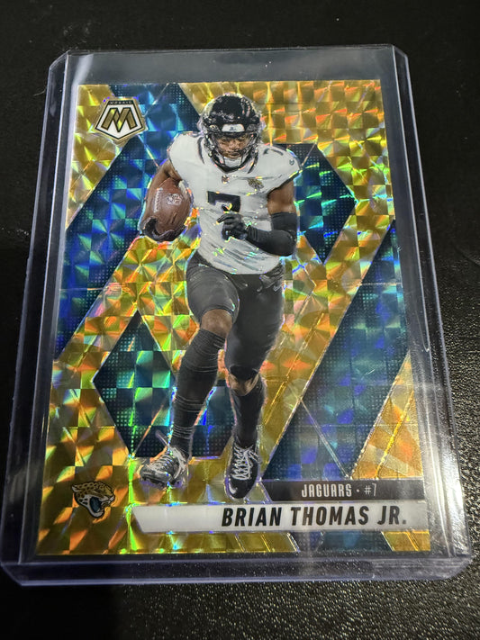 2025 Panini Mosaic #108 Brian Thomas Jr. Mosaic Reactive Yellow