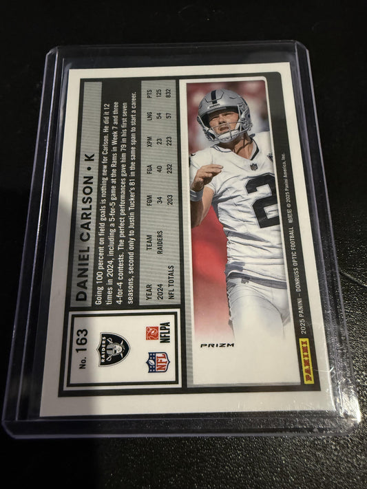 2025 Donruss Optic #163 Daniel Carlson Fire
