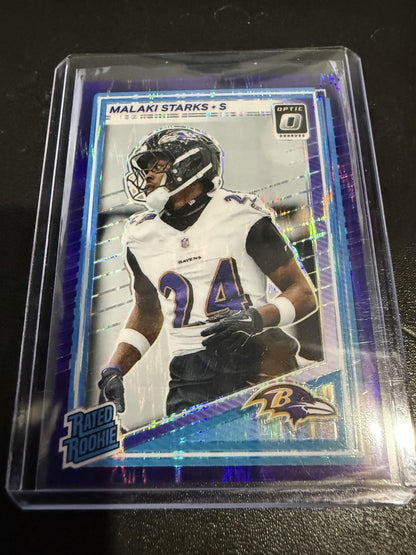 2025 Donruss Optic #256 Malaki Starks Purple Shock