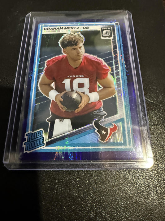 2025 Donruss Optic #259 Graham Mertz Purple Shock