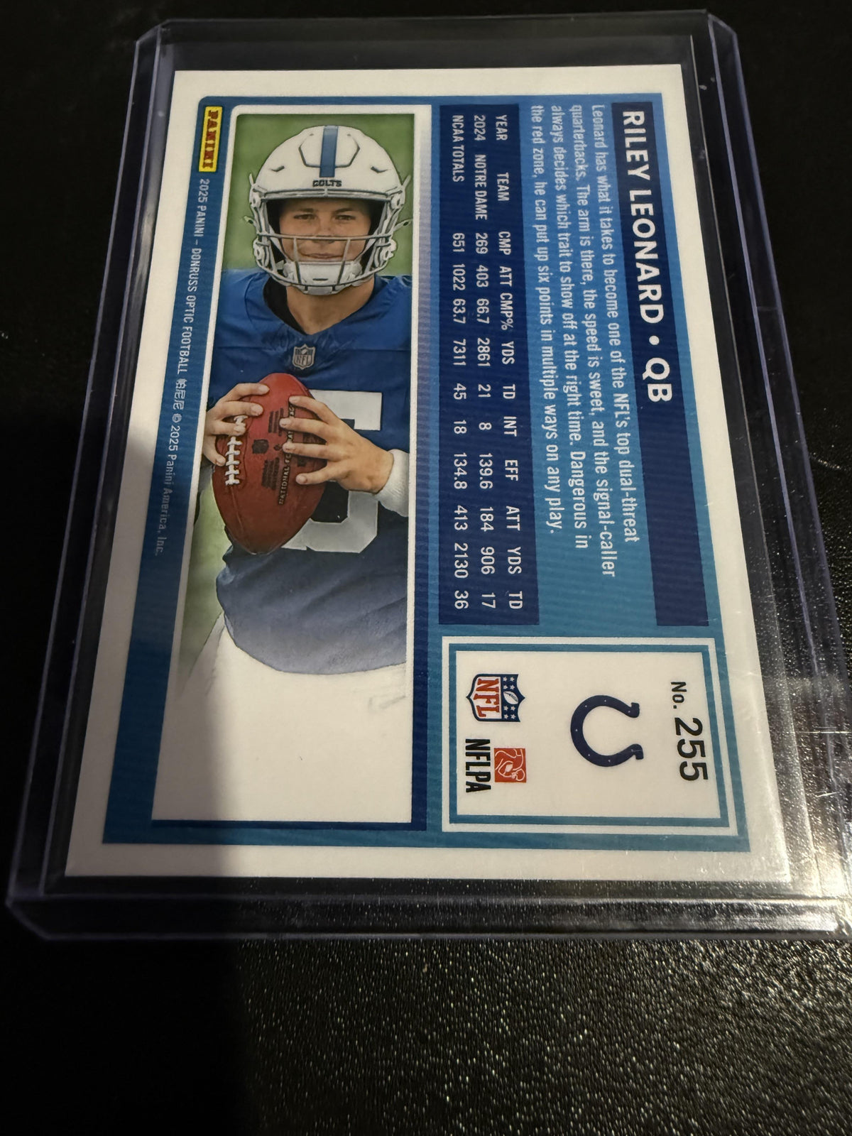 2025 Donruss Optic #255 Riley Leonard