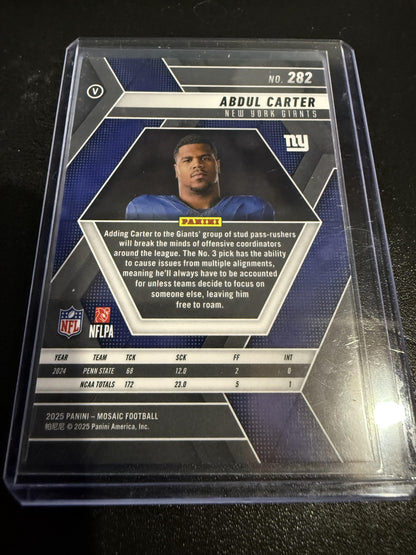 2025 Panini Mosaic #282 Abdul Carter