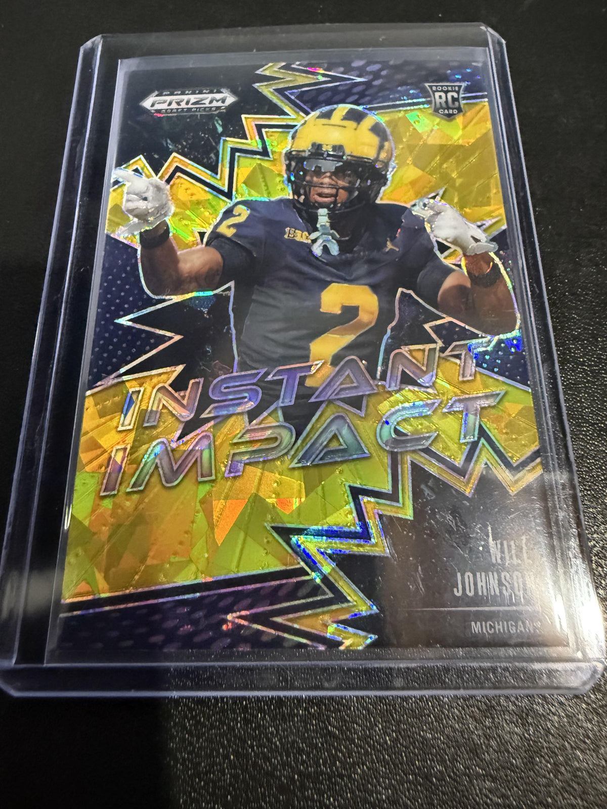2025 Panini Prizm Draft Picks #II-WJN Will Johnson Instant Impact Gold Ice