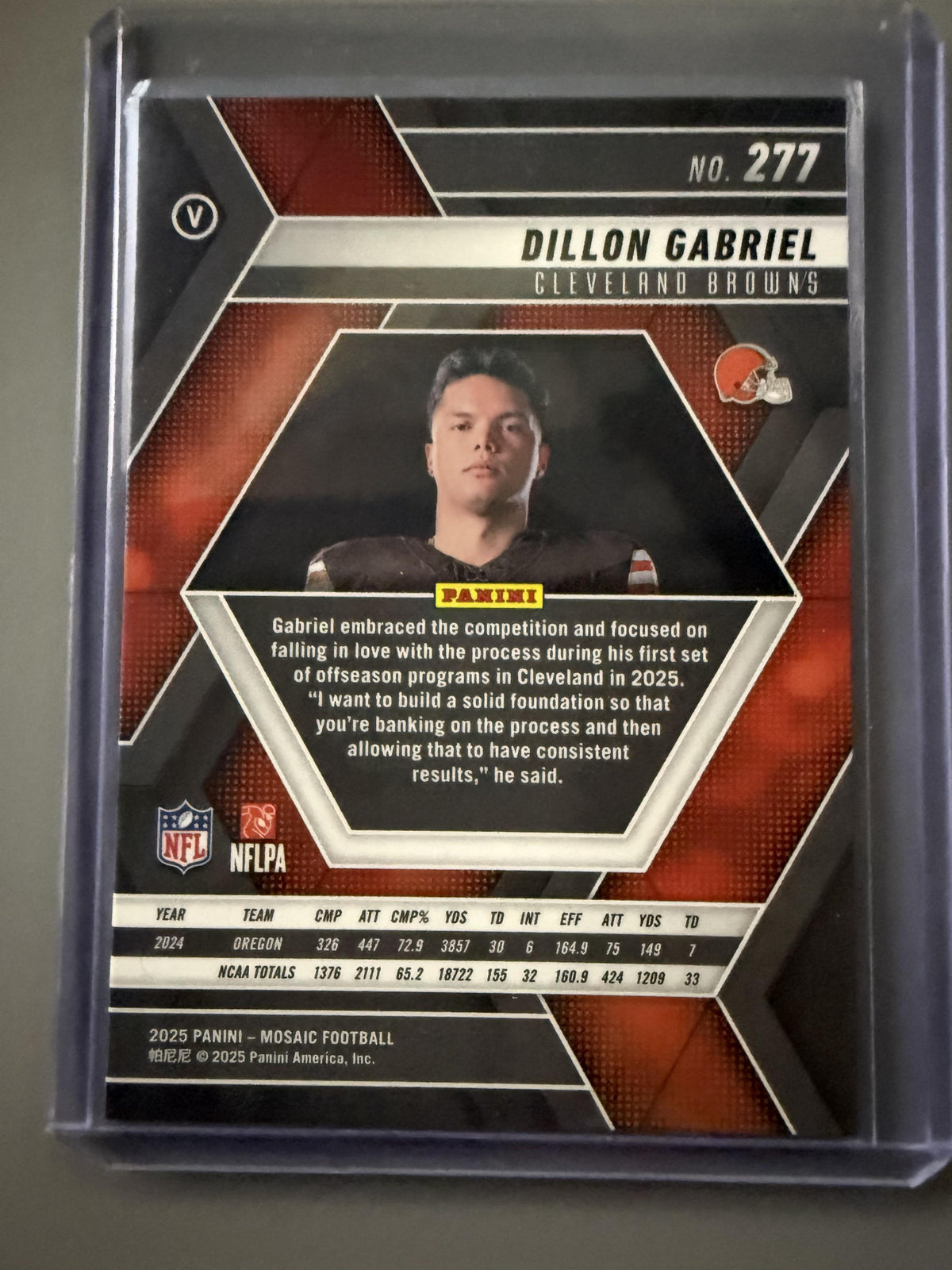 2025 Panini Mosaic #277 Dillon Gabriel
