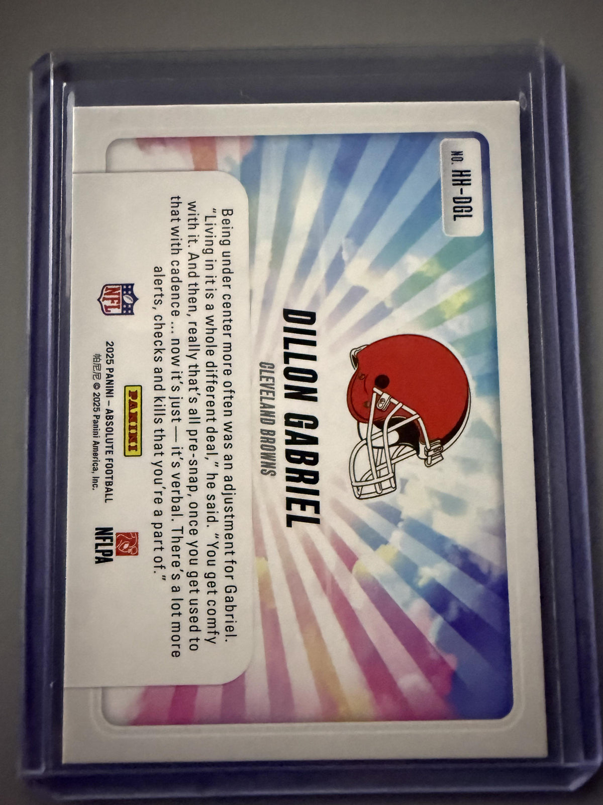2025 Panini Absolute #HH-DGL Dillon Gabriel Hog Heaven