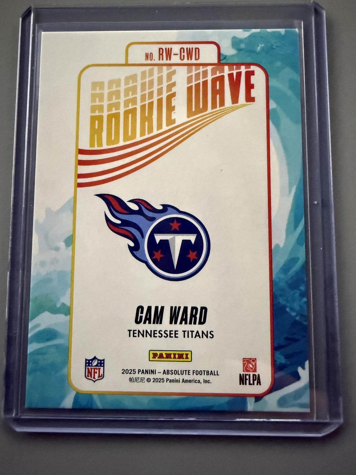 2025 Panini Absolute #RW-CWD Cam Ward Rookie Wave