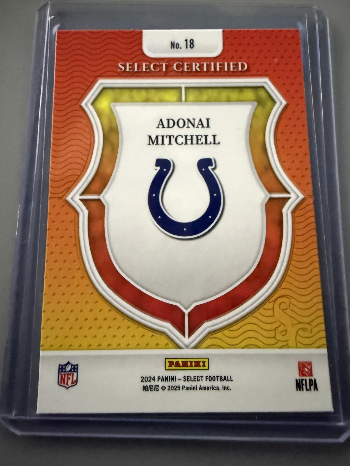 2024 Panini Select #18 Adonai Mitchell Select Certified Rookies