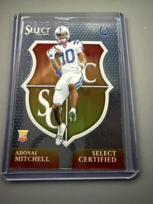 2024 Panini Select #18 Adonai Mitchell Select Certified Rookies