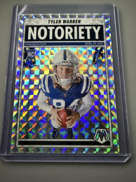 2025 Panini Mosaic #25 Tyler Warren Notoriety Mosaic