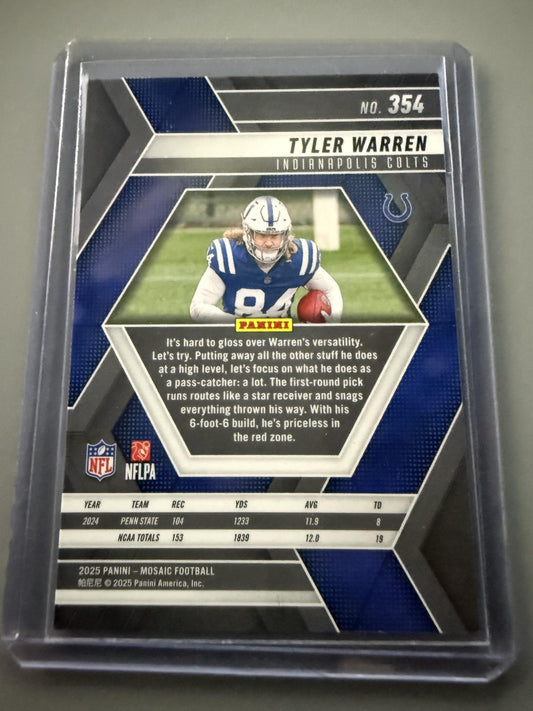 2025 Panini Mosaic #354 Tyler Warren