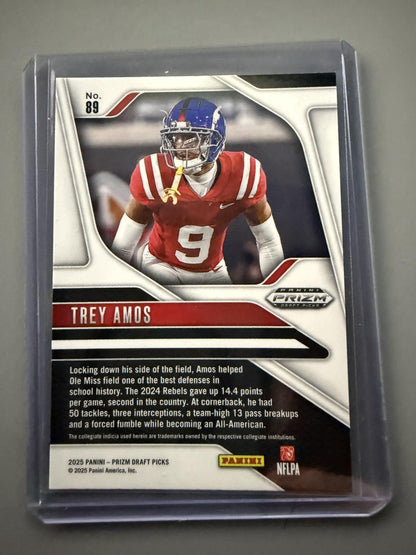2025 Panini Prizm Draft Picks #89 Trey Amos