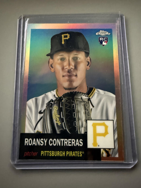2022 Topps Chrome  #95 Roansy Contreras Rose Gold Refractor #/75