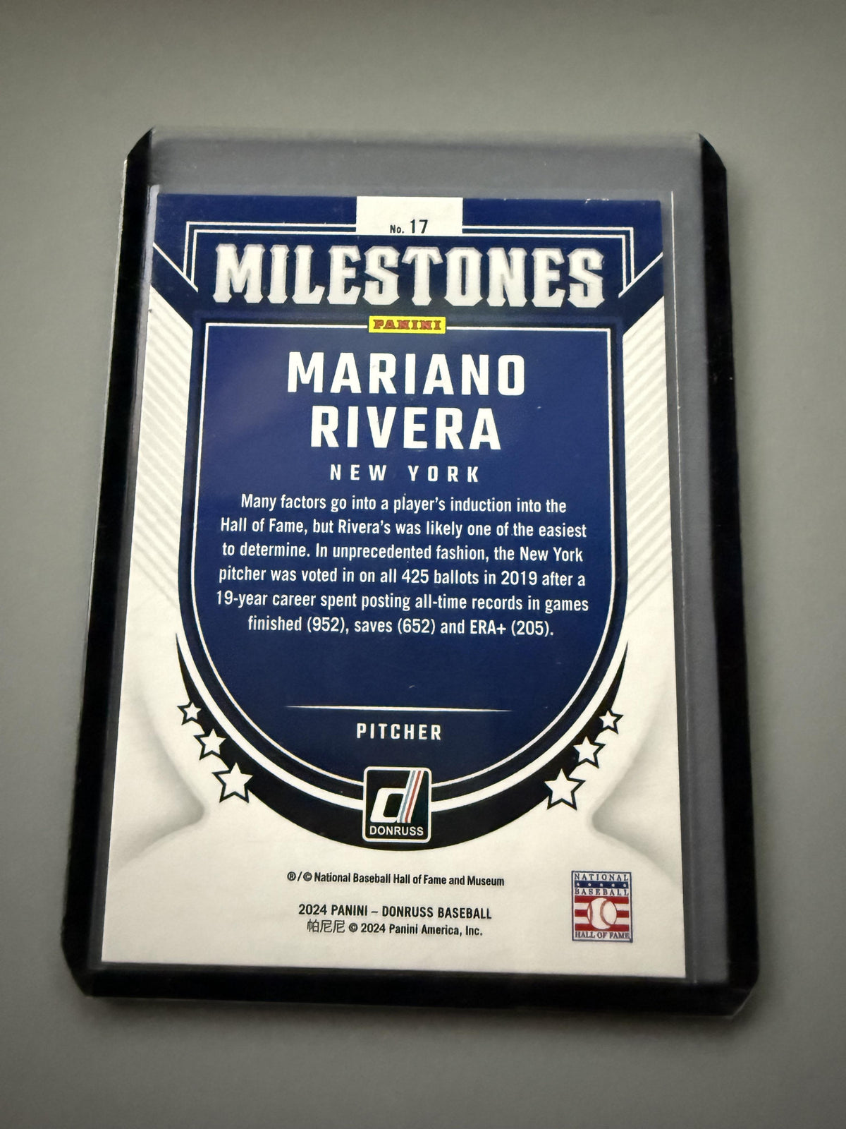 2024 Donruss #17 Mariano Rivera Milestones Red Xplosion #/99