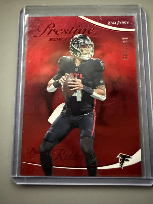 2023 Panini Prestige #11 Desmond Ridder Xtra Points Premium Red #/399