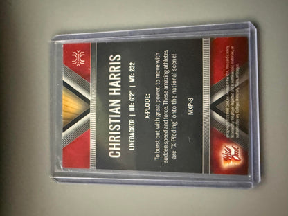 2022 Wild Card Matte #MXP-8 Christian Harris X-Plode Gold/Red X #/10
