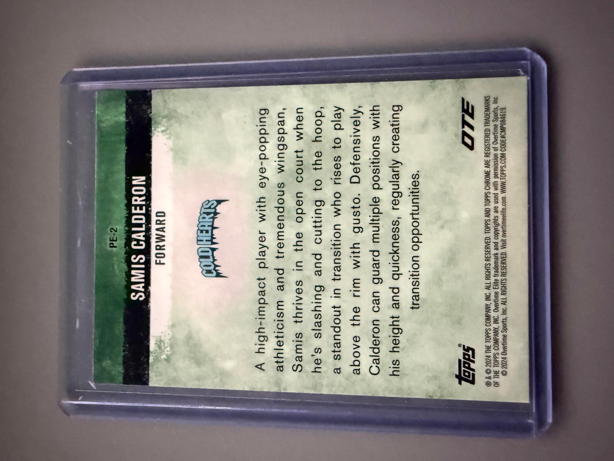 2023-24 Topps Chrome OTE #PE-2 Samis Calderon Phys Ed Blue Refractors #/99