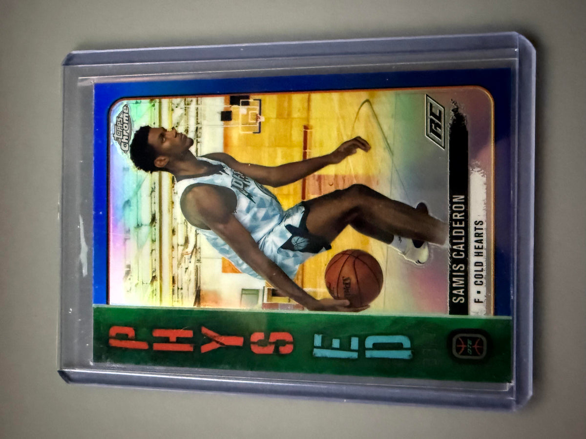 2023-24 Topps Chrome OTE #PE-2 Samis Calderon Phys Ed Blue Refractors #/99