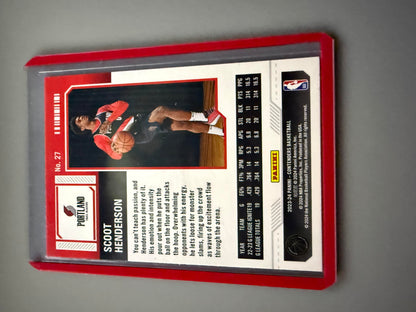 2023-24 Panini Contenders #27 Scoot Henderson Season Ticket Premium Edition