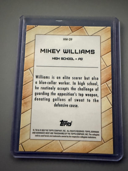 2022-23 Bowman University Best #HW-29 Mikey Williams Hardwood Warriors