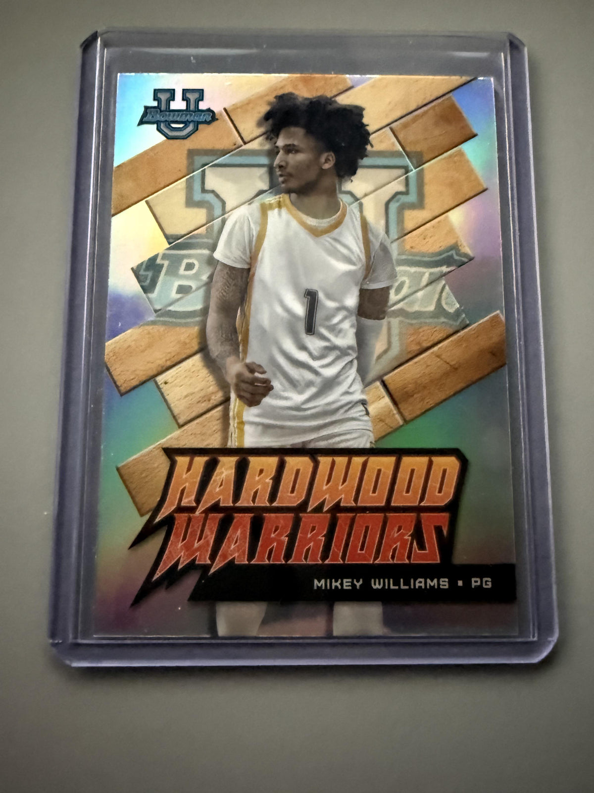 2022-23 Bowman University Best #HW-29 Mikey Williams Hardwood Warriors