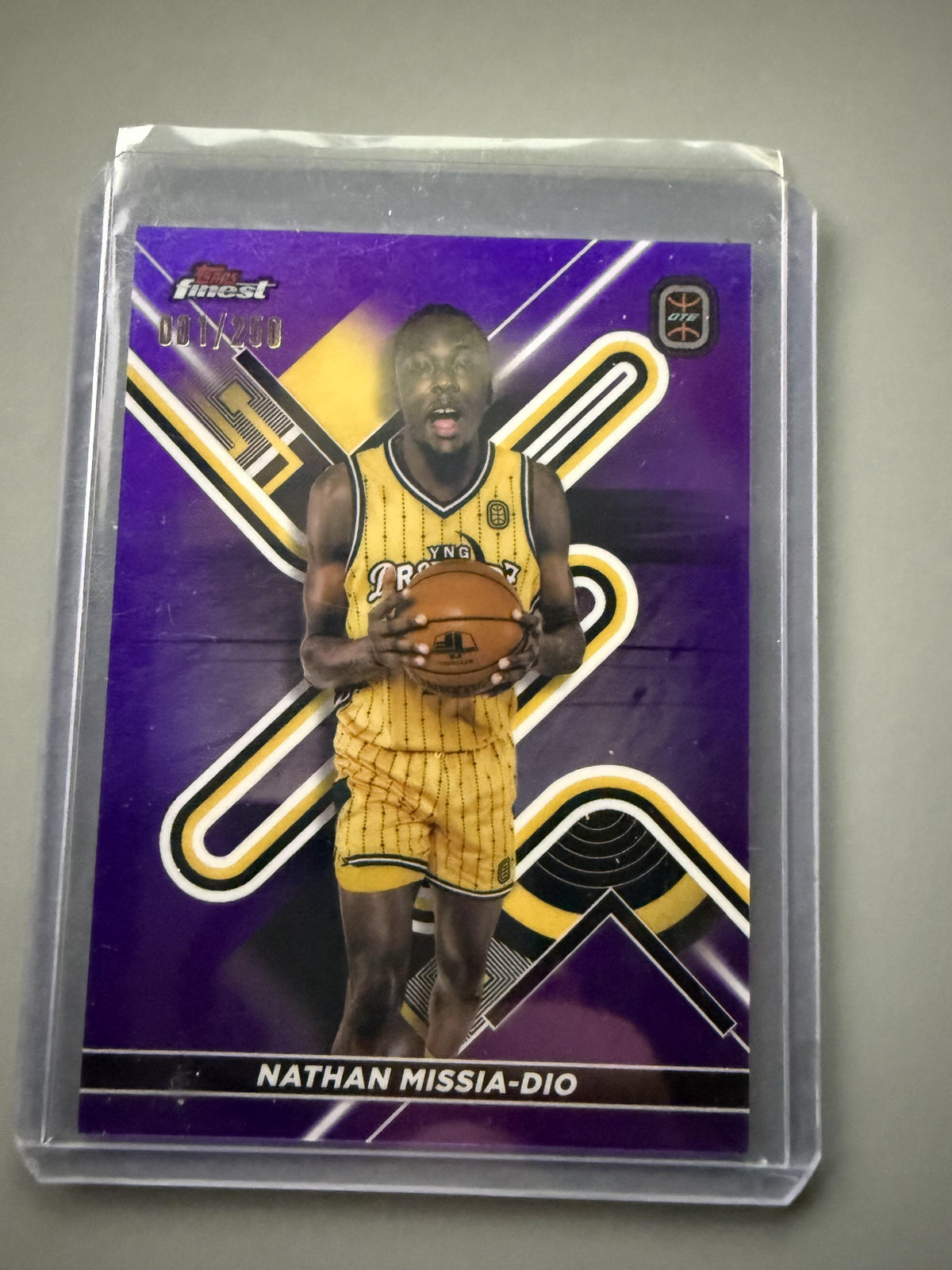 2022-23 Finest Overtime Elite #92 Nathan Missia-Dio Purple Refractor #/250