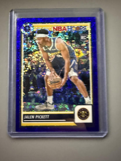 2023-24 Hoops Premium Stock #179 Jalen Pickett Blue Disco Prizm #/99