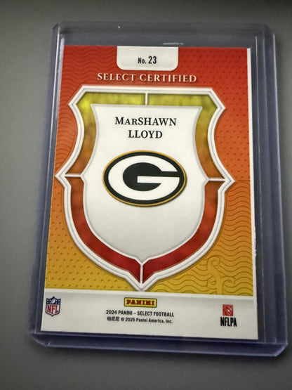 2024 Panini Select #23 MarShawn Lloyd Select Certified Rookies