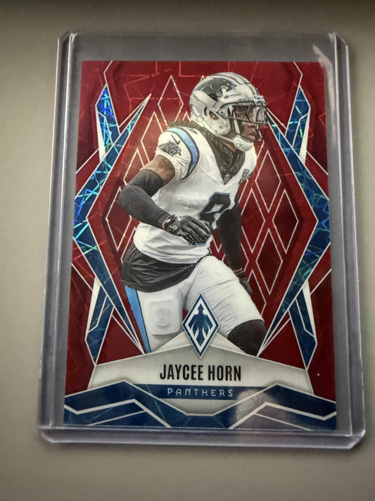2025 Panini Phoenix #106 Jaycee Horn Red Lazer Prizm #/199