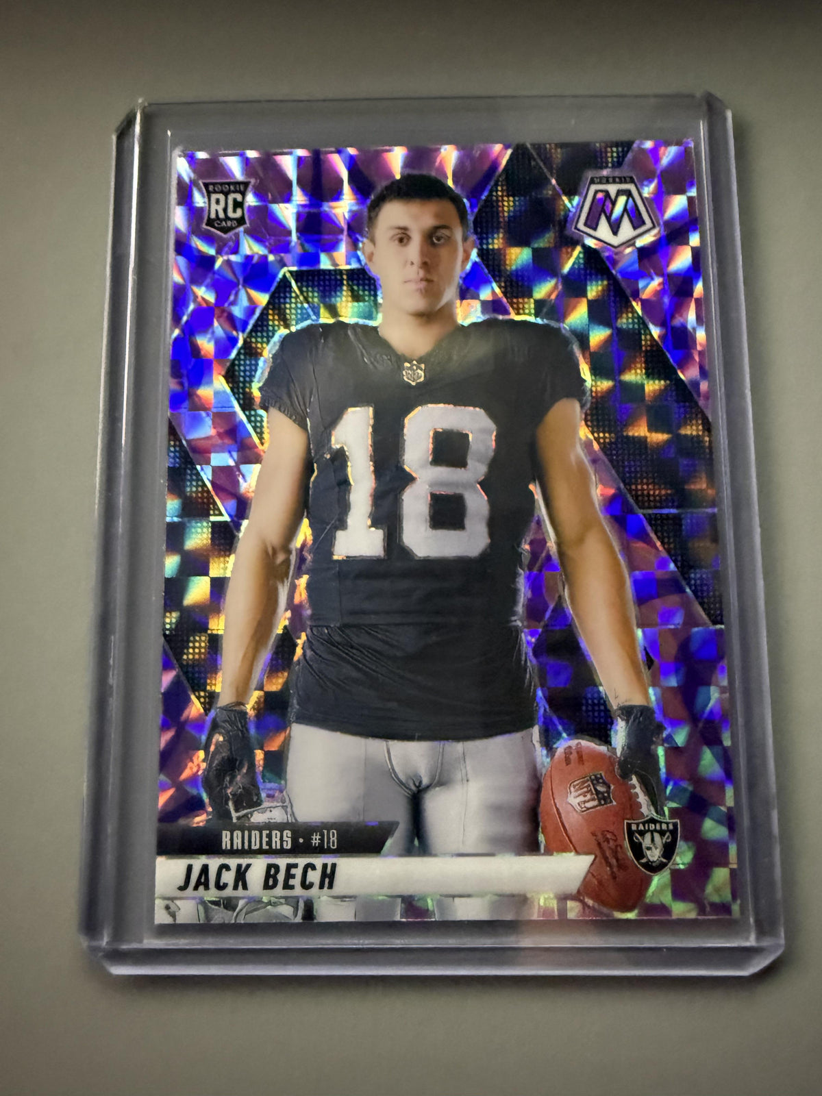2025 Panini Mosaic #280 Jack Bech Mosaic Reactive Purple