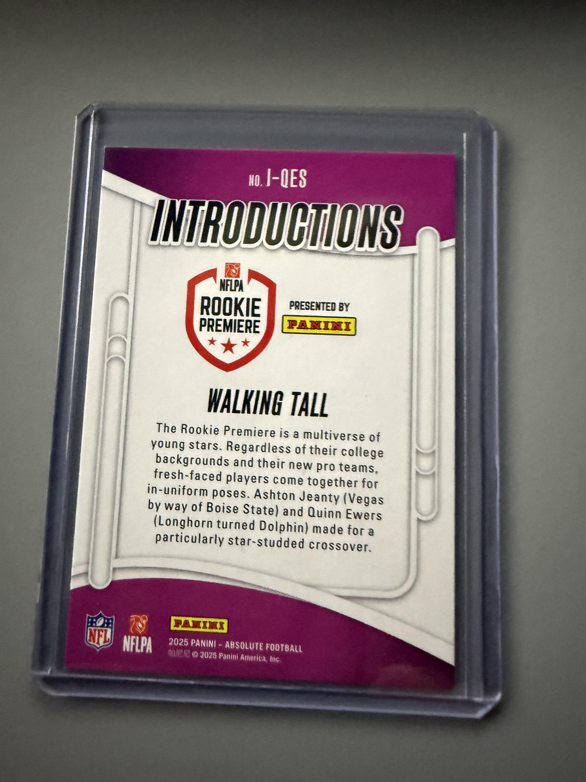2025 Panini Absolute #I-QES Walking Tall Introductions