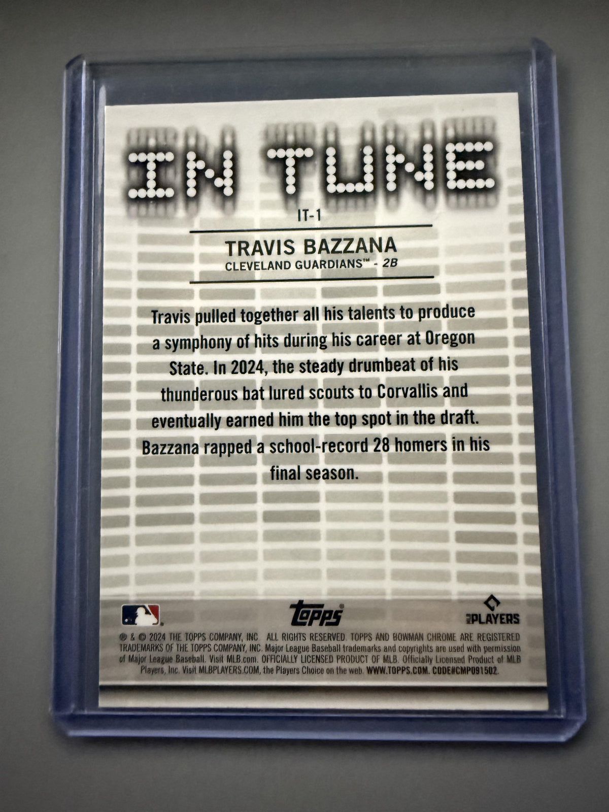 2024 Bowman Draft #IT-1 Travis Bazzana In Tune