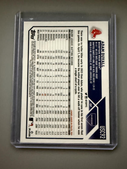 2023 Topps Chrome Update #USC92 Adam Duvall Negative