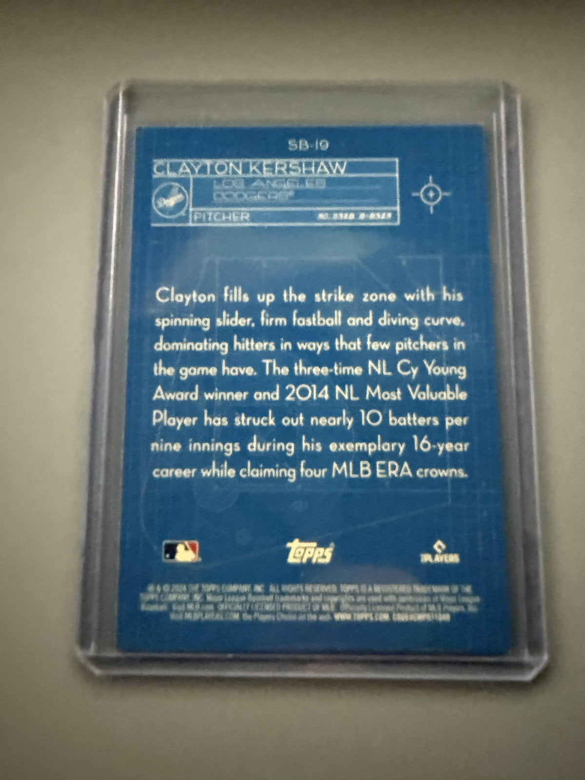 2024 Topps #SB-19 Clayton Kershaw Superstar Blueprint