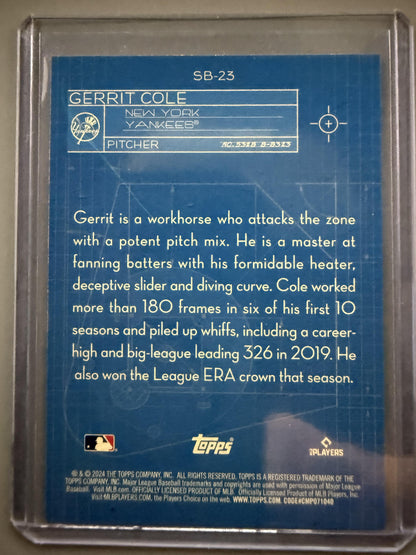 2024 Topps #SB-23 Gerrit Cole Superstar Blueprint