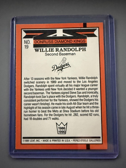 1990 Donruss #19 Willie Randolph