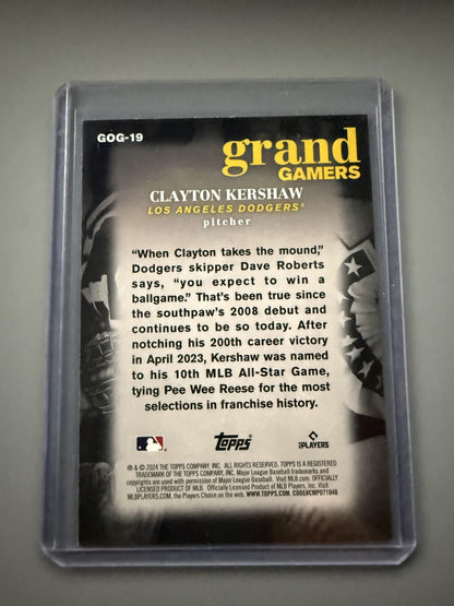 2024 Topps #GOG-19 Clayton Kershaw Grand Gamers Blue