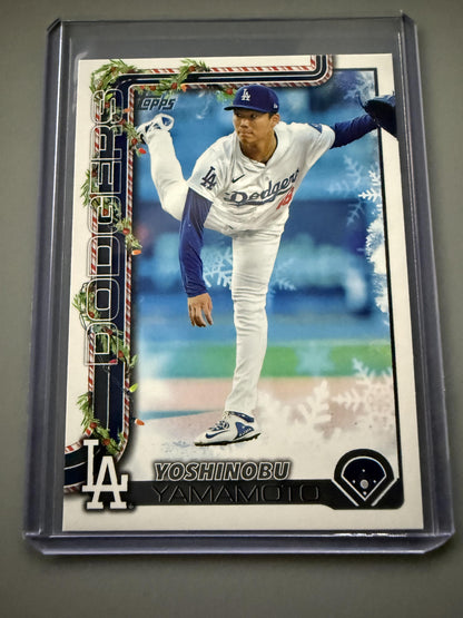 2025 Topps Holiday #H159 Yoshinobu Yamamoto