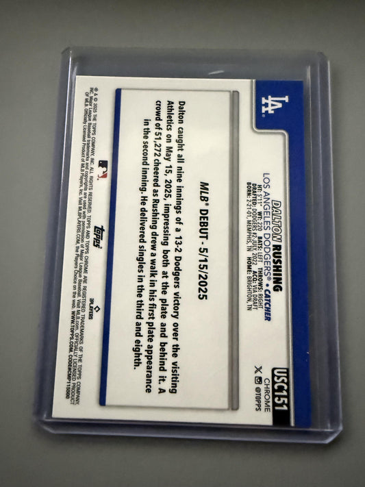 2025 Topps Chrome Update #USC151 Dalton Rushing