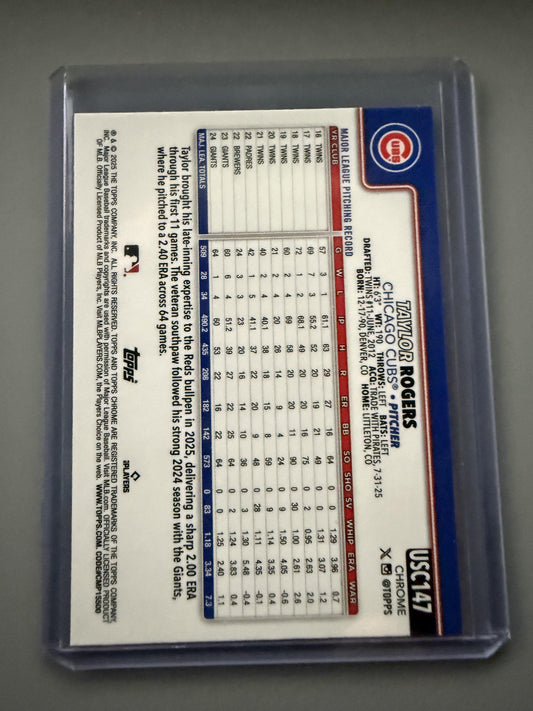 2025 Topps Chrome Update #USC147 Taylor Rogers X-Fractors