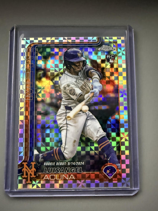 2025 Topps Chrome Update #USC53 Luisangel Acuña X-Fractors